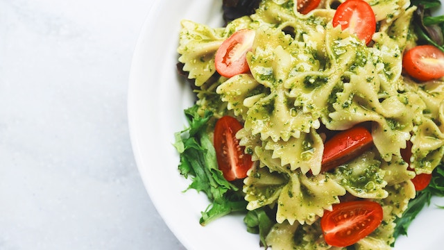 image assiette pates vegan